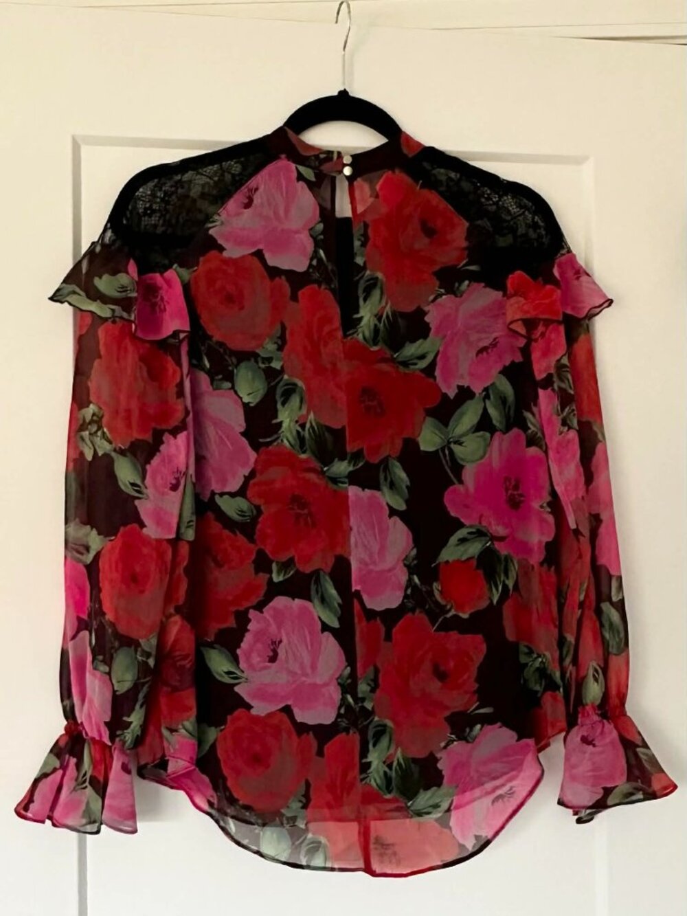 River Island, Women's Floral Blouse UK 8, US 4 - Picture 2 of 3